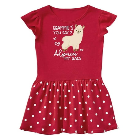 

Inktastic Grammie s You Say Alpaca My Bags Gift Toddler Girl Dress