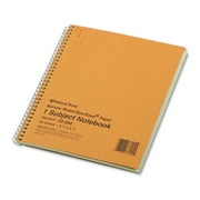National 33004 80 Eye-Ease Green Sheets 8.25 in. x 6.88 in. Narrow Rule Single-Subject Wirebound Notebooks - Brown Board Cover