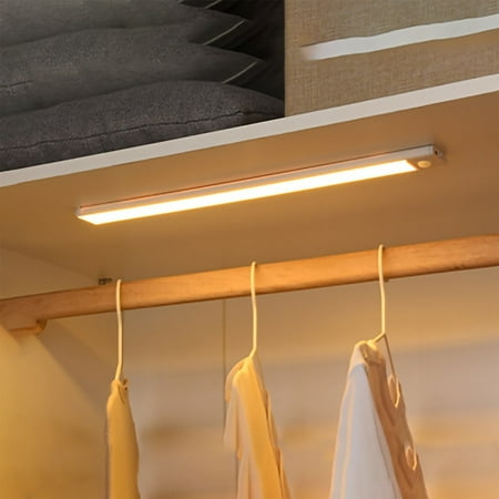 

Ruifushidai Under Cabinet Lights 80 LED Motion Sensor Lights Indoor 3 Color Temps 1900mAh Rechargeable Closet Lights Wireless Dimmable Under Counter Lights For Kitchen