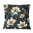 thumbnail image 3 of Designart "Monochrome Magnolia Grandeur III" Floral Printed Throw Pillow, 3 of 5