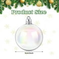 thumbnail image 2 of NOGIS 12 Pcs Christmas Iridescent Ball Ornaments Shatterproof Christmas Tree Baubles Clear Plastic Decorative Hanging Pendant for Xmas Decor Wedding Birthday Party Supplies (Clear, 2 inch), 2 of 7