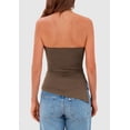 thumbnail image 2 of Top de Tubo Sin Tirantes con Fruncido para Mujer PRETTYGARDEN Color Café Talla S, 2 of 8