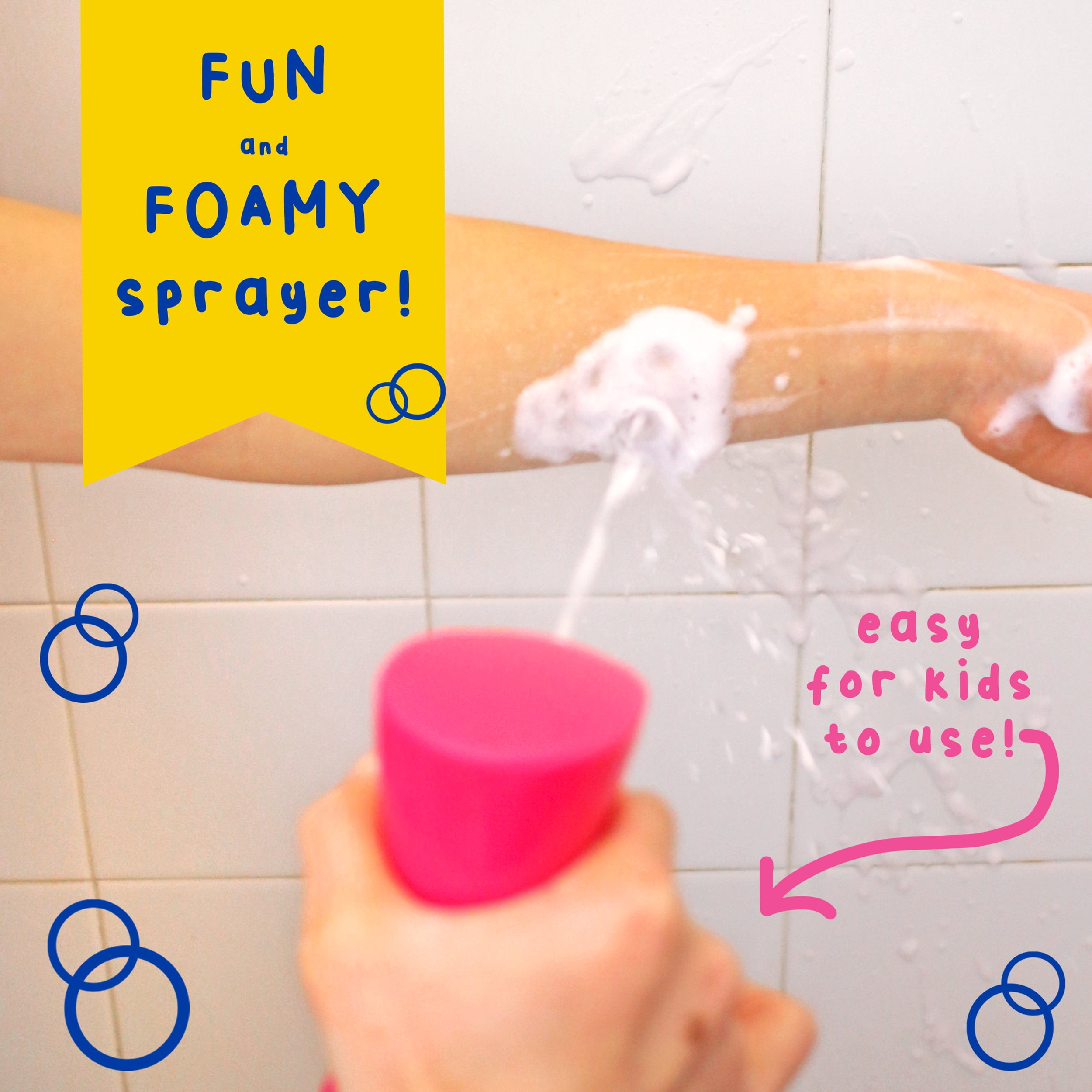 Mr. Bubble Super Blaster Body Wash Sprayer, Sweet Strawberry Splash, Aloe & Vitamin E, 6.76 oz