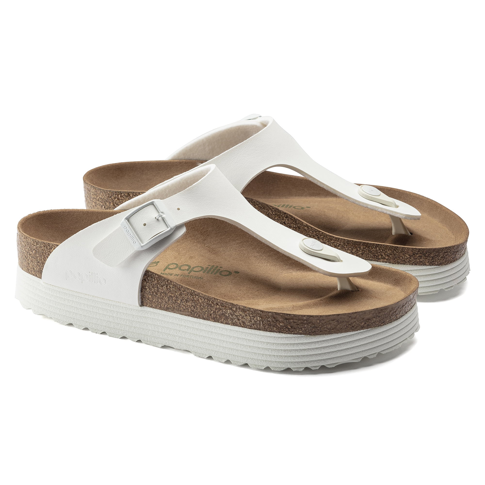 Birkenstock Gizeh Grooved Unisex Shoes Size 4, Color: White