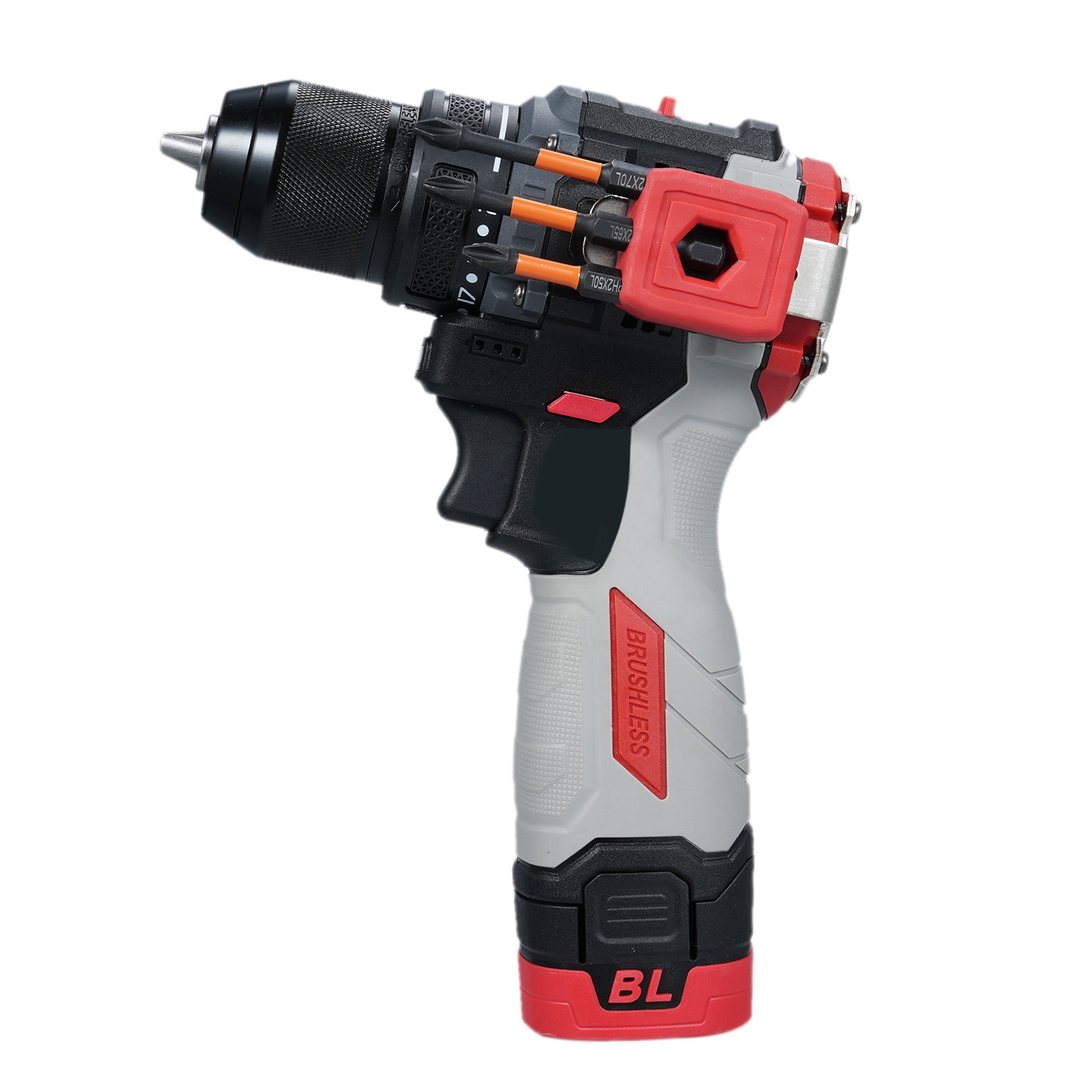 BOKYAN 16.8V Brushless Hammer Drill Set, 45N.m Torque Variable Speed Rechargeable Cordless Drill with 2 Batteries, Charger & Tool Accessories for Household DIY (11.02 inches / 28 cm)