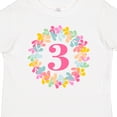 thumbnail image 4 of Inktastic 3rd Birthday Flower Wreath 3 Year Old Girl Girls Toddler T-Shirt, 4 of 5