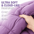 thumbnail image 5 of EVOLIVE All Season Pre Washed Soft Microfiber White Goose Down Alternative Comforter with Box Stitching (Lavender, Twin), 5 of 10