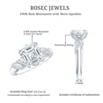 thumbnail image 6 of Rosec Jewels Asscher Cut Moissanite Engagement Ring 3.15 Carat - Vintage Inspired Ring for Women - D-VS1 Quality Certified, 14K White Gold, US 7.00, 6 of 9