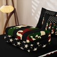 thumbnail image 6 of Manfei Rustic American Flag Zipper Twin Comforter Sets with Fitted Sheet and 2 Pillowcases,Retro Camo Zipper Bedding Set,Black Reversible,4pcs, 6 of 8