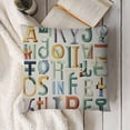 thumbnail image 3 of ABC English Alphabet Decorative Pillowcase Throw Pillow Cover, Colorful English Alphabet Educational for Sofa Bed Kids Room Playroom Nursery Home Decor Pillow Case, 3 of 5