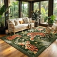 thumbnail image 7 of Beltran 4x6 Washable Tiger Area Rug – Vintage Safari Non Slip Carpet, Boho Green Print Rug for Living Room Bedroom Kitchen, Easy Clean, 7 of 7