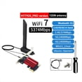 thumbnail image 2 of WiFi 7 MT7925 PCI-E Adapter Card Kit Tri Band 2.4G/5G/6GHz 5374Mbps BT5.3 Desktop Wireless Network Adapter for Win10/11, 2 of 7