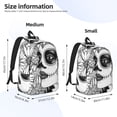 thumbnail image 2 of Rocae Floral Sugar Skull Portrait for Canvas College Laptop Backpack for Men Women -Small, 2 of 5
