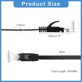 thumbnail image 2 of Cat 6 Ethernet Cable 98ft, 32AWG 250MHz Flat High Speed RJ45 Cat6 Internet Network Patch Cord with Clips , Black, 2 of 6
