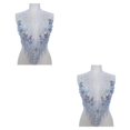 thumbnail image 4 of maskred Sturdy And Durable Lace Applique With 3D Beads And Rhinestones With Materials Are Sturdy And Durable Multiple Colors Light purple A 2Set, 4 of 6