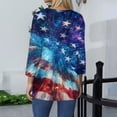 thumbnail image 5 of Womens 4th of July Shirts 3/4 Sleeve Tshirts Loose USA Flag Print Pullover USA 250th Anniversary Celebration Party Tops Independence Day Patriotic Round Neck 1776-2026 Blouses Royal Blue L, 5 of 5