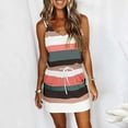 thumbnail image 1 of Mejor Belleza Mujer Casual Cocktail Vestidos Verano Colores Contrastantes Mini Vestido Sol Playa con Bolsillos Vestidos Casual Mejor Belleza Vestido boho;Vestidos largos de playa;Flowy with ruffled hem, 1 of 6