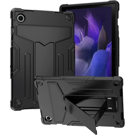 Epicgadget Case for Samsung Galaxy Tab A8 10.5 Inch (SM-X200/SM-X205/SM-X207) - Dual Layer Hybrid Protective Case Cover with Kickstand for Galaxy Tablet A8 10.5" (2022 Released) (Black/Black)