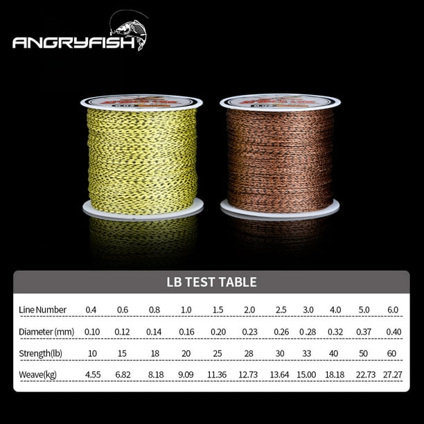 Redcolourful Spider-Line Series 100m Pe Braided Fishing Line Camouflag 4 Strands 20- 220lb Multifilament Fishing Line Brown 0.16mm-20lb