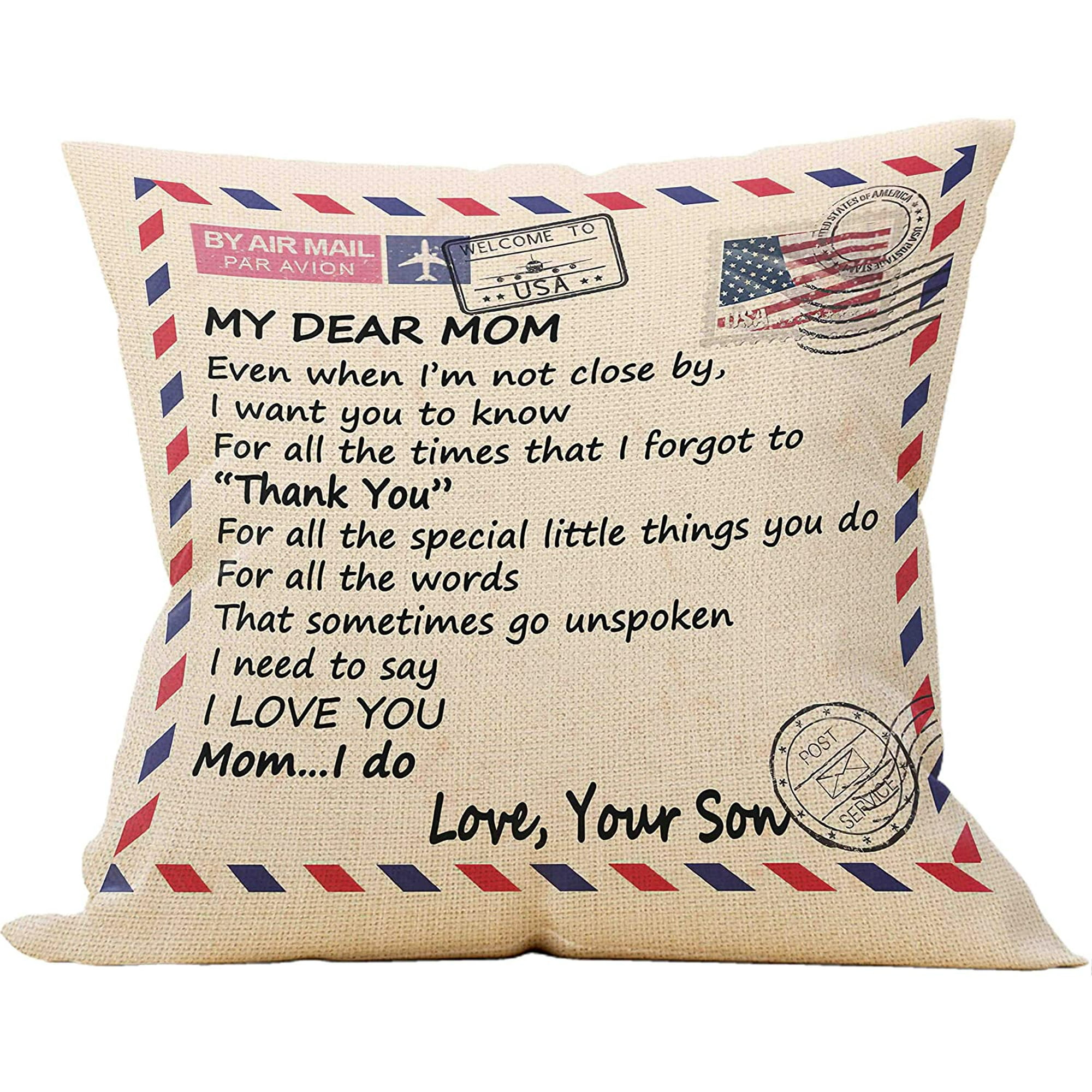 Iguohao Mom I Love You Throw Pillow Cover
