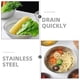 thumbnail image 2 of Stainless Steel Kitchen Drain Strainer Set Ring Bowl for Drain Sink Colander Set Food Container Set, 2 of 5
