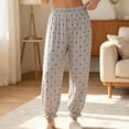 thumbnail image 2 of Women's Polka Pajama Pants Casual Loose Fit Jogger Lounge Pants Lightweight Soft Sleepwear with Pocket, 2 of 6