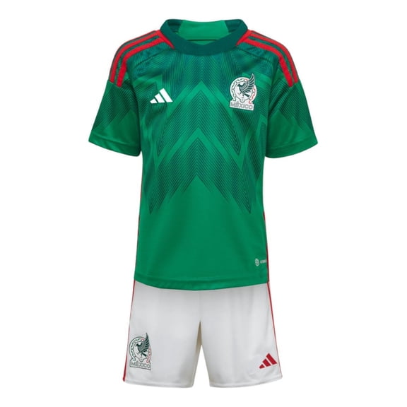 Conjunto adidas Niño Verde Local Seleccion Nacional Mexico verde 4T