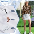 thumbnail image 6 of Yuyamidu Turkey Zip Up Long Sleeve Golf Tennis Shirt for Women Size 2XL Fall Pumpkin Quarter Zipper V-Neck Pullover Sweatshirt Athletic Sportswear, Thanksgiving, 6 of 8