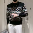 thumbnail image 3 of Camiseta para hombre, sudaderas de manga larga ajustadas, ajustadas, 100℅ de algodón, camiseta social, jerseys de lujo coreanos normales de alta calidad para hombre, 3 of 5