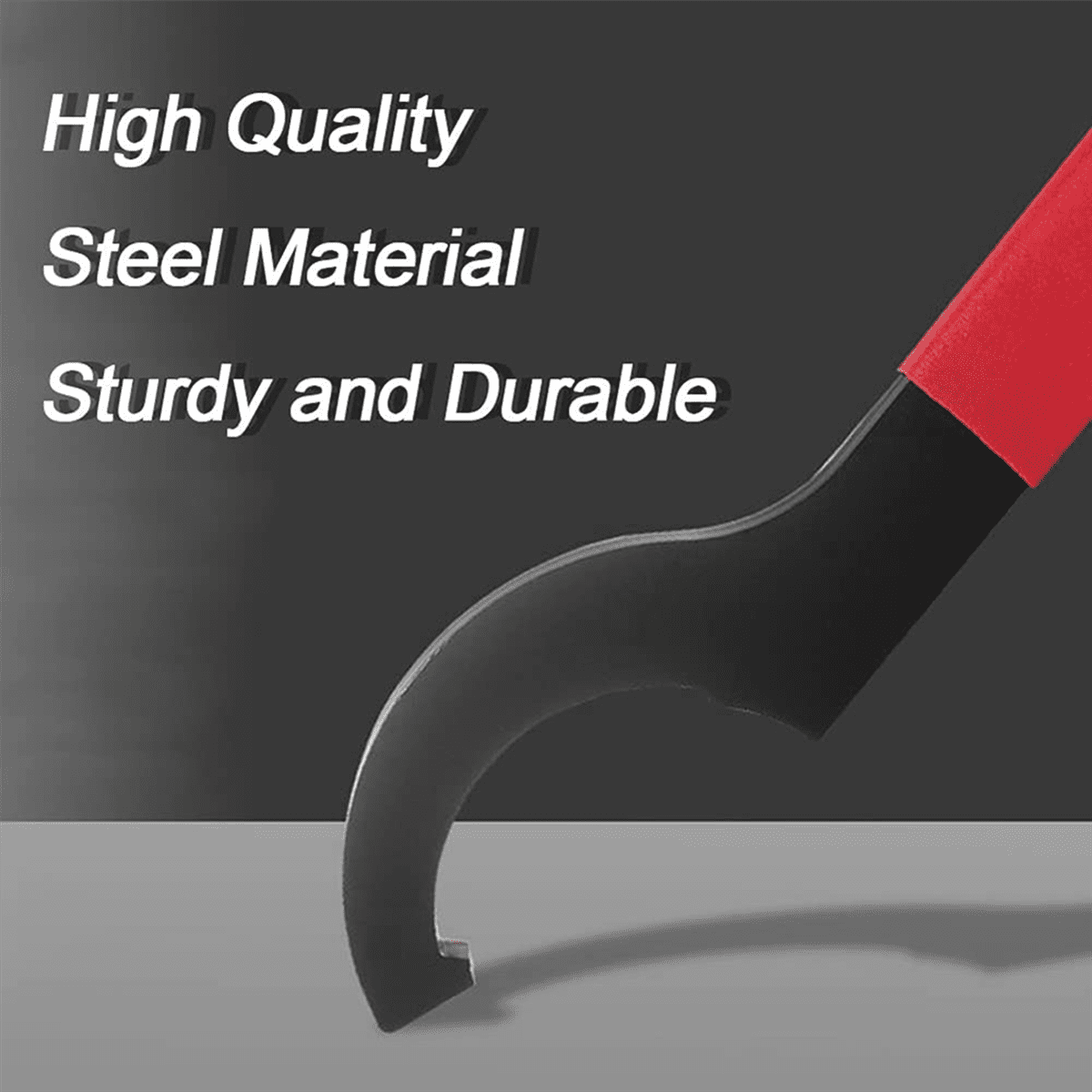 8X Coilover Wrench, Hook Wrenches Tools Set Shock Spanner Wrench C-Shape Adjustable Spanners Adjustment Tool