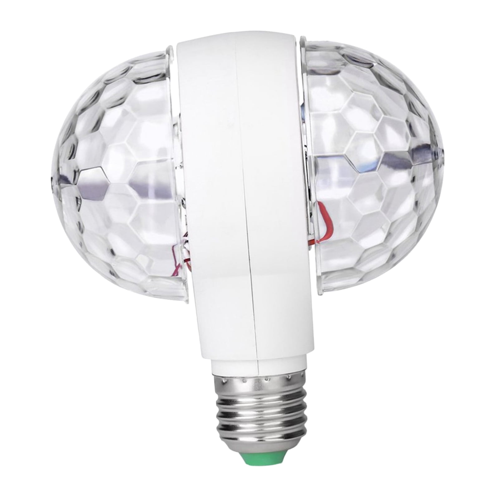 Bulb Rotating Party Xmas 2-Head E27 LED Lights Crystal Ball Disco Stage RGB Lamp 