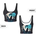 thumbnail image 6 of Sports Bra For Women, Artistic Moon Valley Wolf Sports Bras For Women High Support, Workout Tank Tops Woman With Removable Cups, 6 of 8