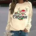 thumbnail image 3 of Christmas Sweatshirts for Women 2025 Long Sleeve Crewneck Festive Xmas Holiday Graphic Sweatshirt Pullover Tops, 3 of 5