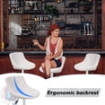 thumbnail image 4 of Adjustable Counter Height Barstools Set of 2 Bar Stools PU Leather Back Swivel Stools Kitchen Counter Stools Modern Bar Chairs with Footrest for Bar, Bistro, Kitchen, Patio Pub Use, White, 4 of 7