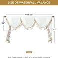 thumbnail image 3 of VOGOL Luxury Light Filtering Waterfall Valance, 79 inches Wide Vintage Style Decorative Sheer Voile Swag Valances for Bedroom Bathroom Nursery, Top Rod Pocket, 1 Panel, White, 3 of 7