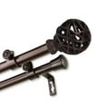 thumbnail image 2 of Central Design 4788-667 0.8125 in. Arabella Double Curtain Rod with 66 to 120 in. Extension, Cocoa, 2 of 2