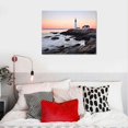 thumbnail image 3 of Chilfamy Canvas Wall Art Picture 20x16in for Living Room Bedroom Home Decor Fall Blue Beach Lighthouse 20x16in, 3 of 3