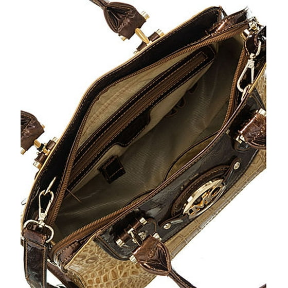 M C Handbags Mona Marc Chantal Crocodile Embossed M C Handbags Mona Marc Chantal Crocodile Embossed Leather Handbag