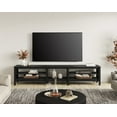 thumbnail image 2 of Fitueyes 94" Wood TV Stand for 85-100" TVs, Media Console with Open Shelves for Living Room Bedroom, black, 2 of 6