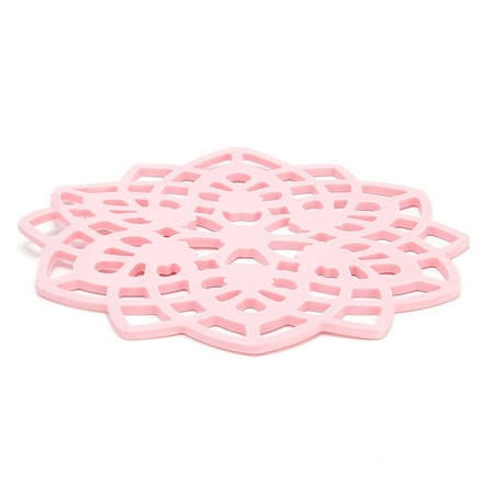 

YOUTHINK Cup Insulation Pad Cup Coaster Pink Table Mat Hollow Heat Insulation Pad Cup Bowl Pot Holder Placemat Kitchen Accessory