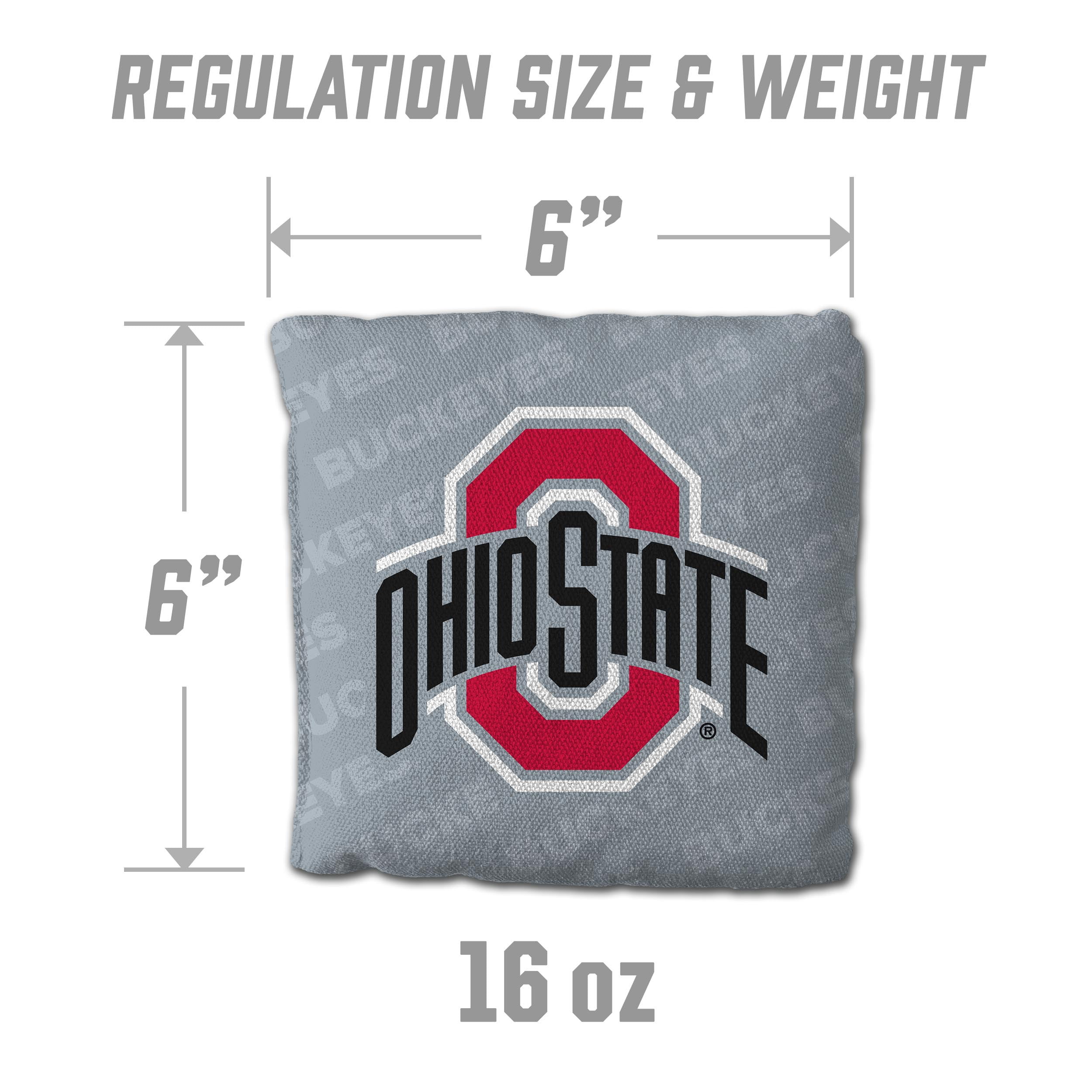NCAA Ohio State Buckeyes Cornhole Bags - 4PK - Grey