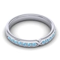 thumbnail image 3 of Diamond-Capitals 0.20 Ct Beautiful Round Cut Aquamarine Gemstone Bridal Eternity Band for Anniversary Solid 14K White Gold Size 8, 3 of 8