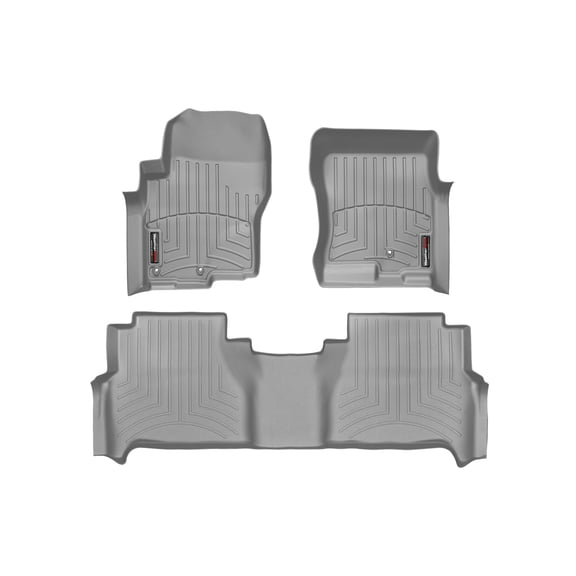 WeatherTech Custom Fit FloorLiners compatible with Frontier, Equator - 1st & 2nd Row, Grey