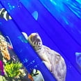 thumbnail image 6 of Ocean Underwater World Shower Curtain Colorful Tropical Fishes Turtle Coral in The Deep Sea Home Décor Waterproof Fabric 72Lx72W Inch Blue Plastic Hooks 12PCS, 6 of 6