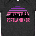 thumbnail image 4 of Inktastic Portland Oregon Retro Sunset Skyline Girls Baby Bodysuit, 4 of 5
