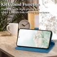 thumbnail image 3 of for Galaxy S24 5G Phone Case Wallet,S24 5G Wallet Case for Women,Emboss PU Leather Protective Cover Zipper Card Holder Flip Phone Case for Samsung Galaxy S24 5G (Blue), 3 of 13