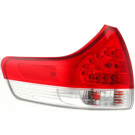 Tail Light Compatible With 2011-2014 Toyota Sienna Left Driver Side, Outer With bulb(s)