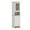 White, variant on Contemporary Home Living 63" Beige Rectangular Enclosed Storage Kitchen Pantry with Doors