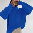 thumbnail image 3 of Chandail Col Roulé Épais Coupe Ample pour Femmes Hiver Automne Décontracté Couleur Unie Tricoté Doux Chaud Confortable, 3 of 6