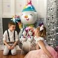 thumbnail image 2 of Anagram 55" Satin Infused Snowman Foil Balloon, Multicolor, 2 of 4